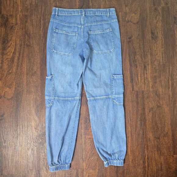 Sundance Jolienne Lightweight Denim Jogger Cargo Pants Button Fly Size 2 - Picture 6 of 10